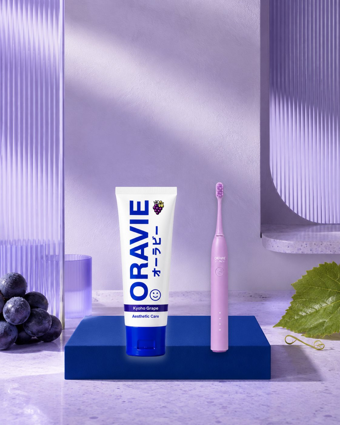 Kyoho Grape paste with its matching grape brush