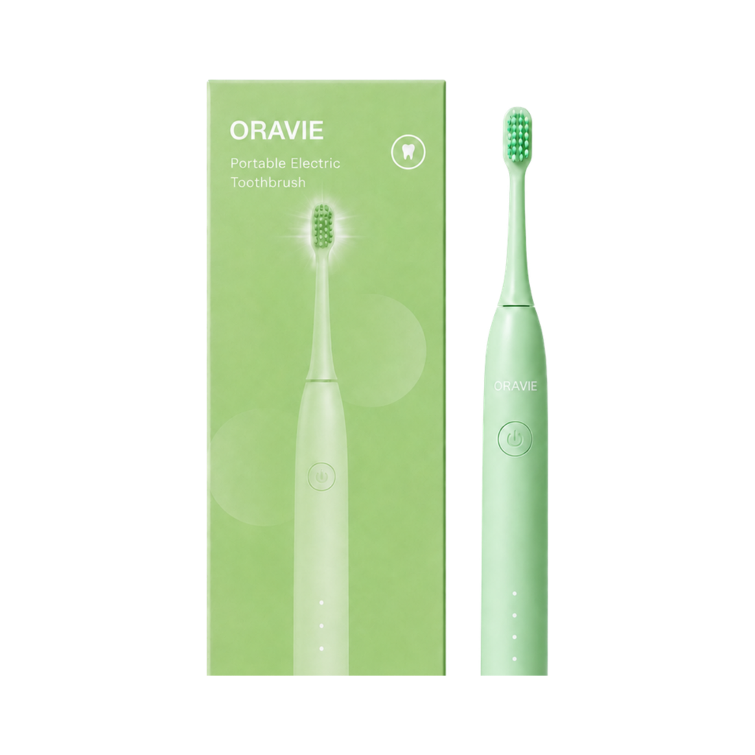 Mint portable electric toothbrush and carton