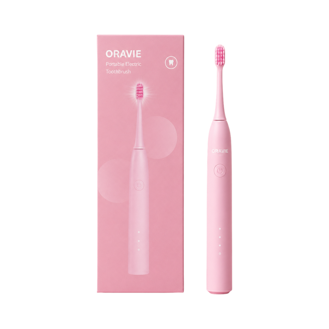 Peach portable electric toothbrush and carton